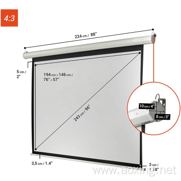 Roll down projection screens electric projector screen
